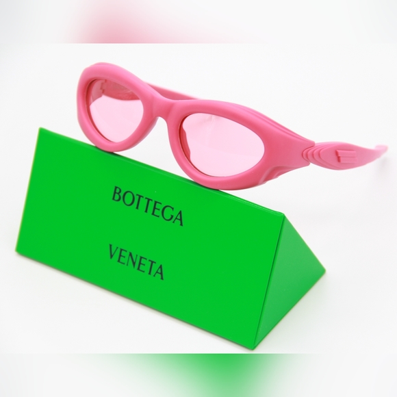 NEW BV1162S 001 BOTTEGA VENETA PINK UNISEX  SUNGLASSES - Picture 3 of 10